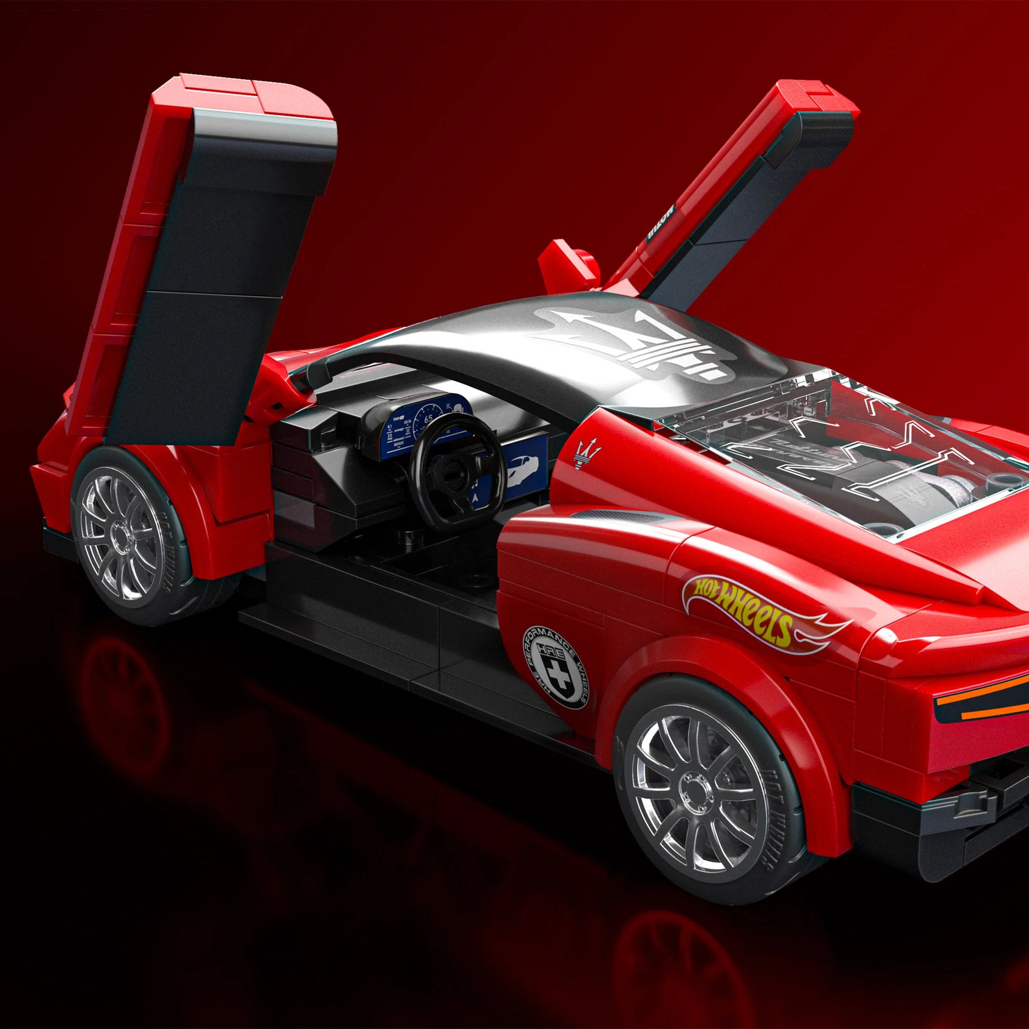 Mattel Brick Shop Hot Wheels Speed Maserati MC20 Building Set