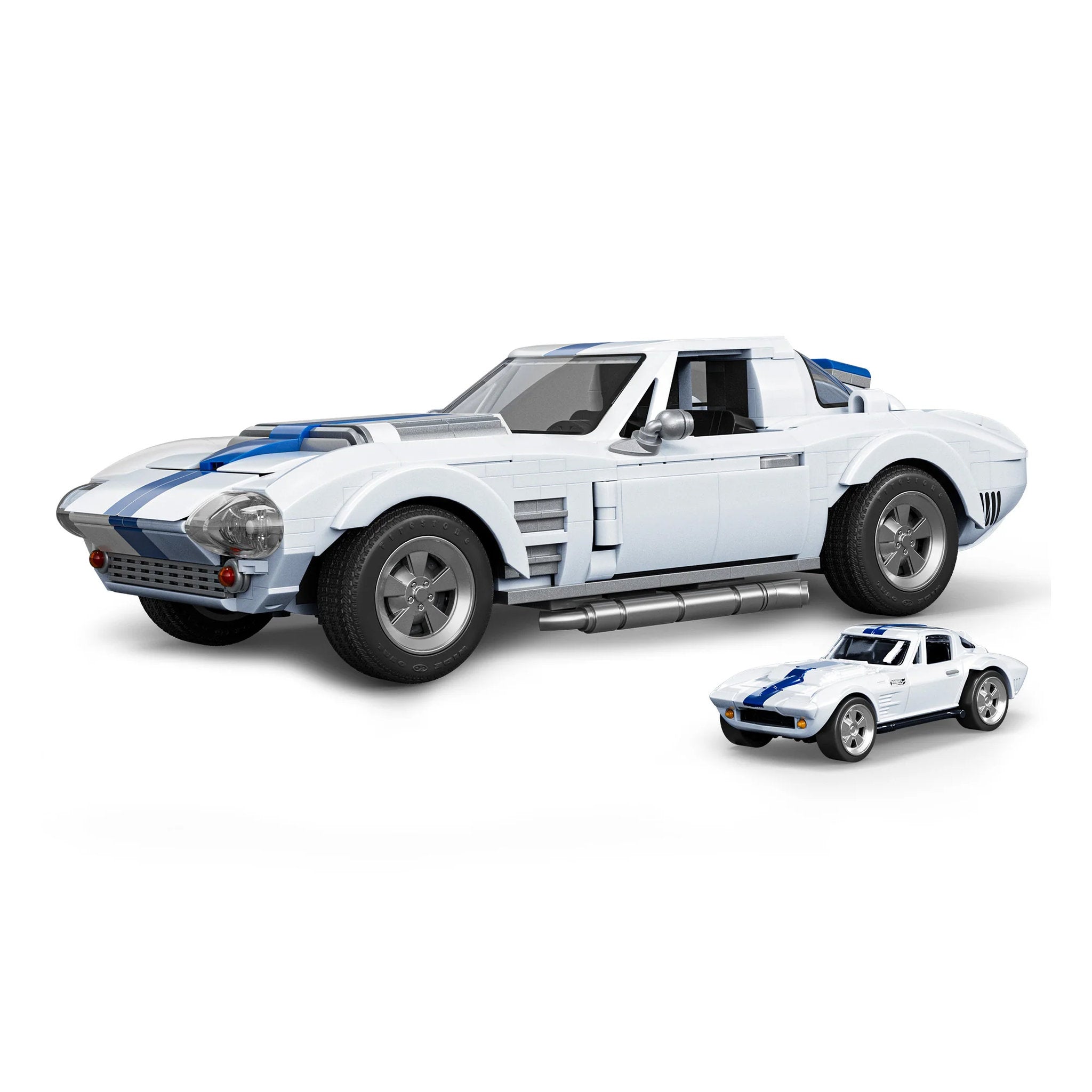 Mattel Brick Shop Hot Wheels Elite 1963 Corvette Building Set