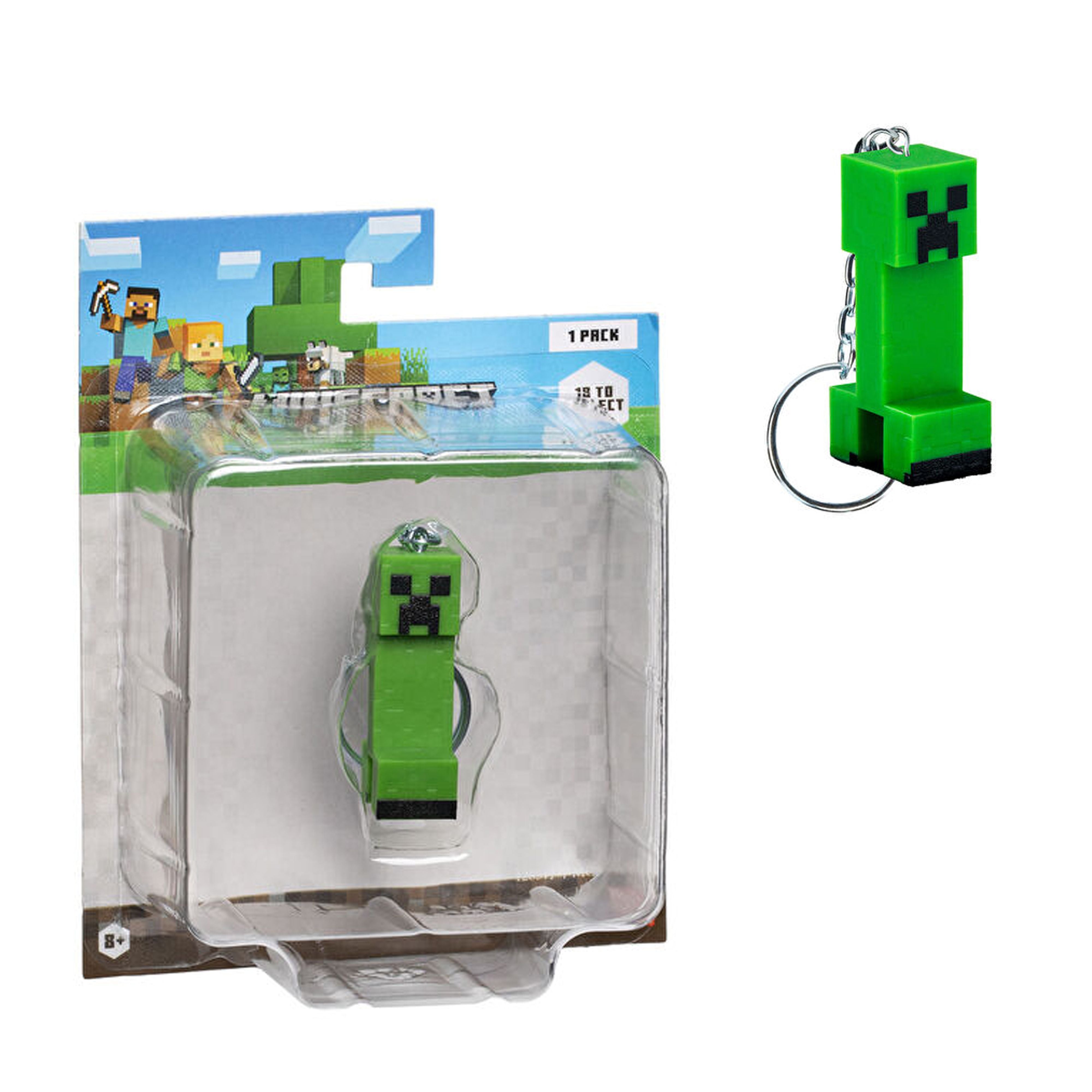 Minecraft Figure Keychain Single Blister Pack Assorted Styles