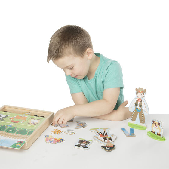 Melissa & Doug 74 Piece Magnetic Pretend Play Set Occupations