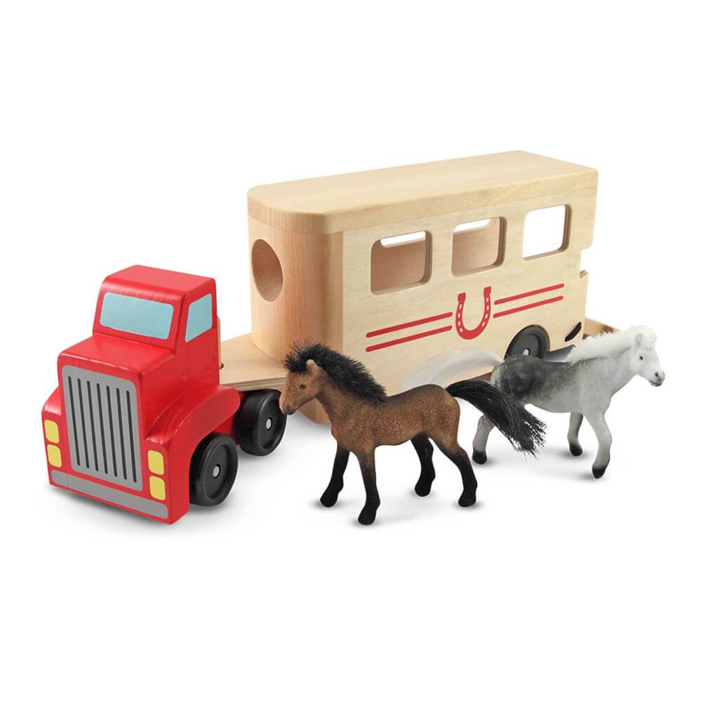 Melissa & Doug Classic Toy Wooden Horse Carrier