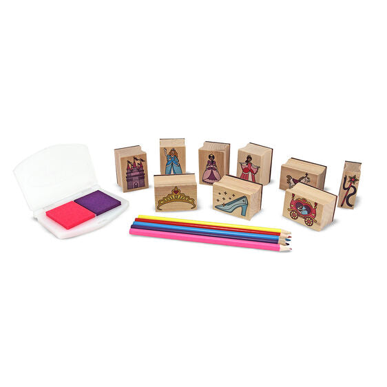Melissa & Doug - Wooden Stamp Set - Princesses - Toyworld Aus