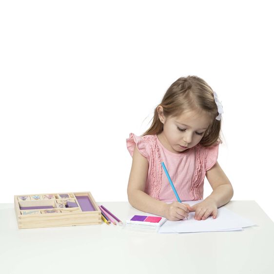 Melissa & Doug - Wooden Stamp Set - Princesses - Toyworld Aus