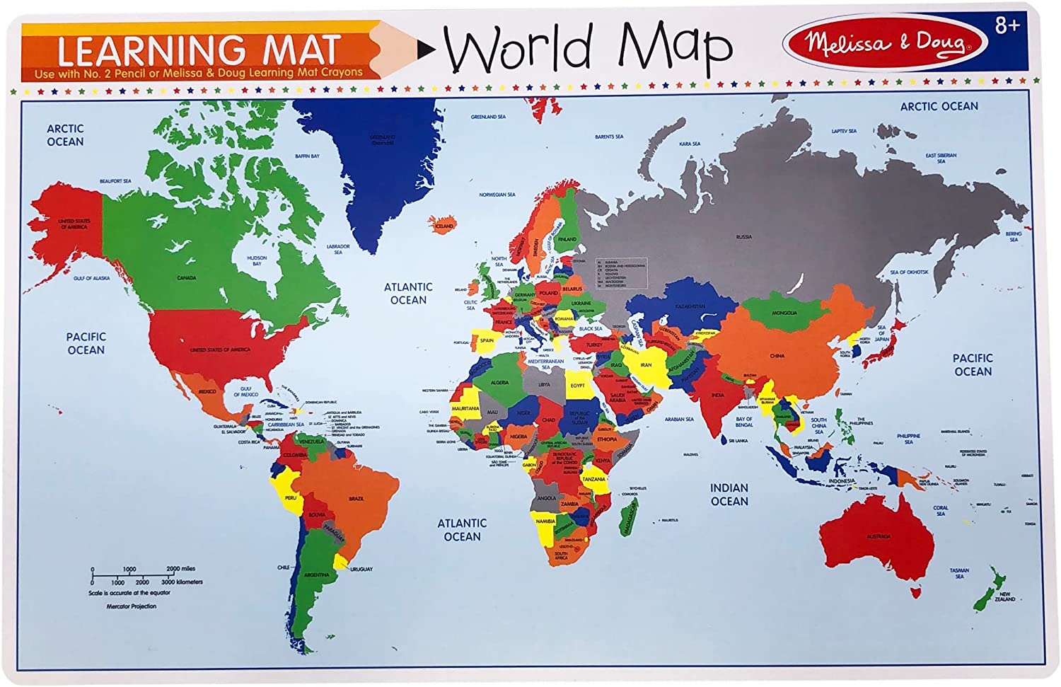 Melissa & Doug - Learning Mat World Map