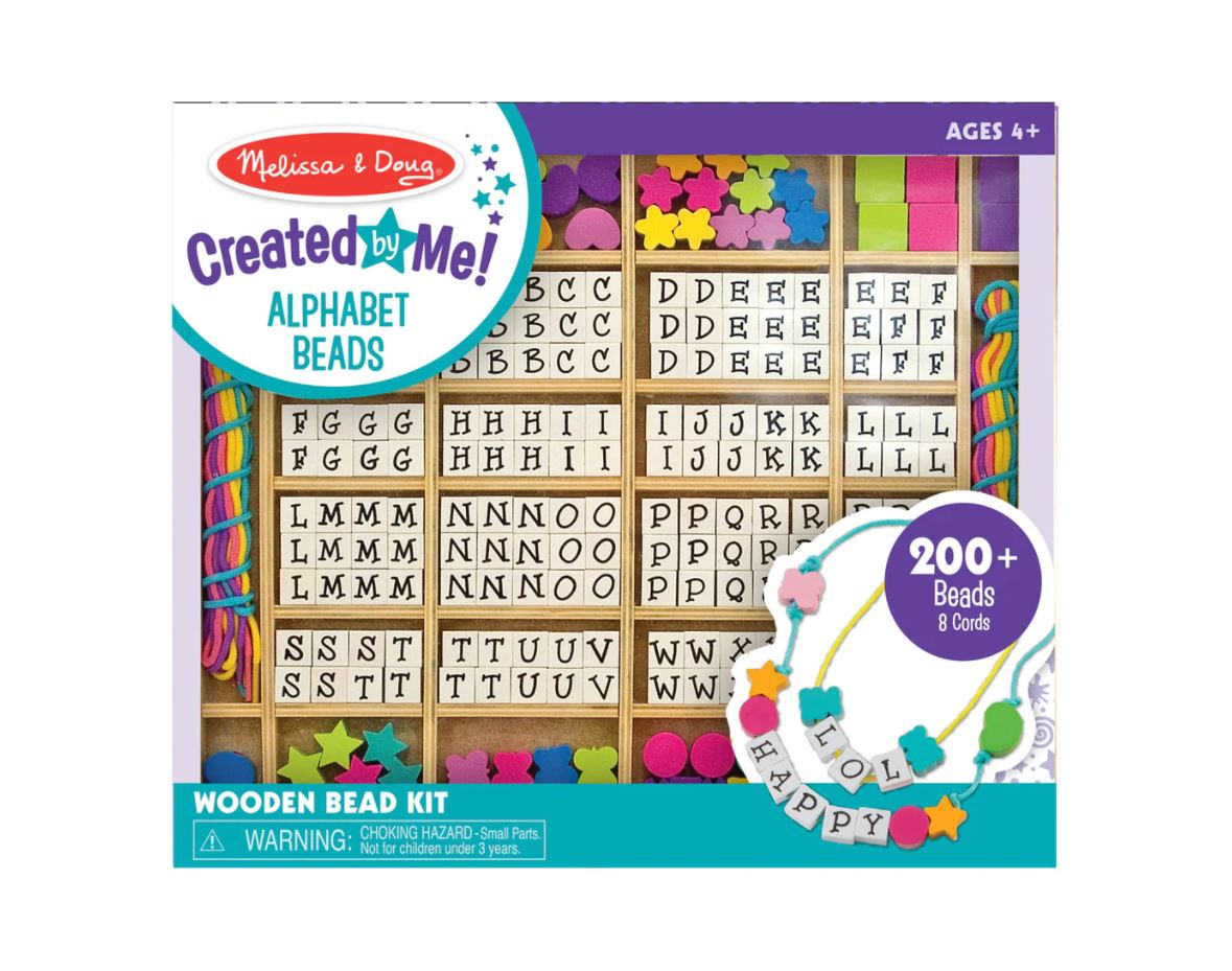 Melissa & Doug - Wooden Stringing Beads Alphabet