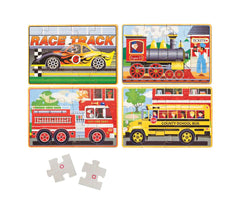 MELISSA & DOUG - WOODEN JIGSAW PUZZLES IN A BOX VEHICLES