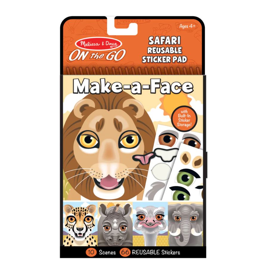 Melissa & Doug - On The Go - Reusable Sticker Pad - Safari
