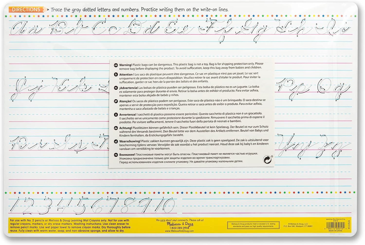 Melissa & Doug - Learning Mat Handwriting - Toyworld Australia