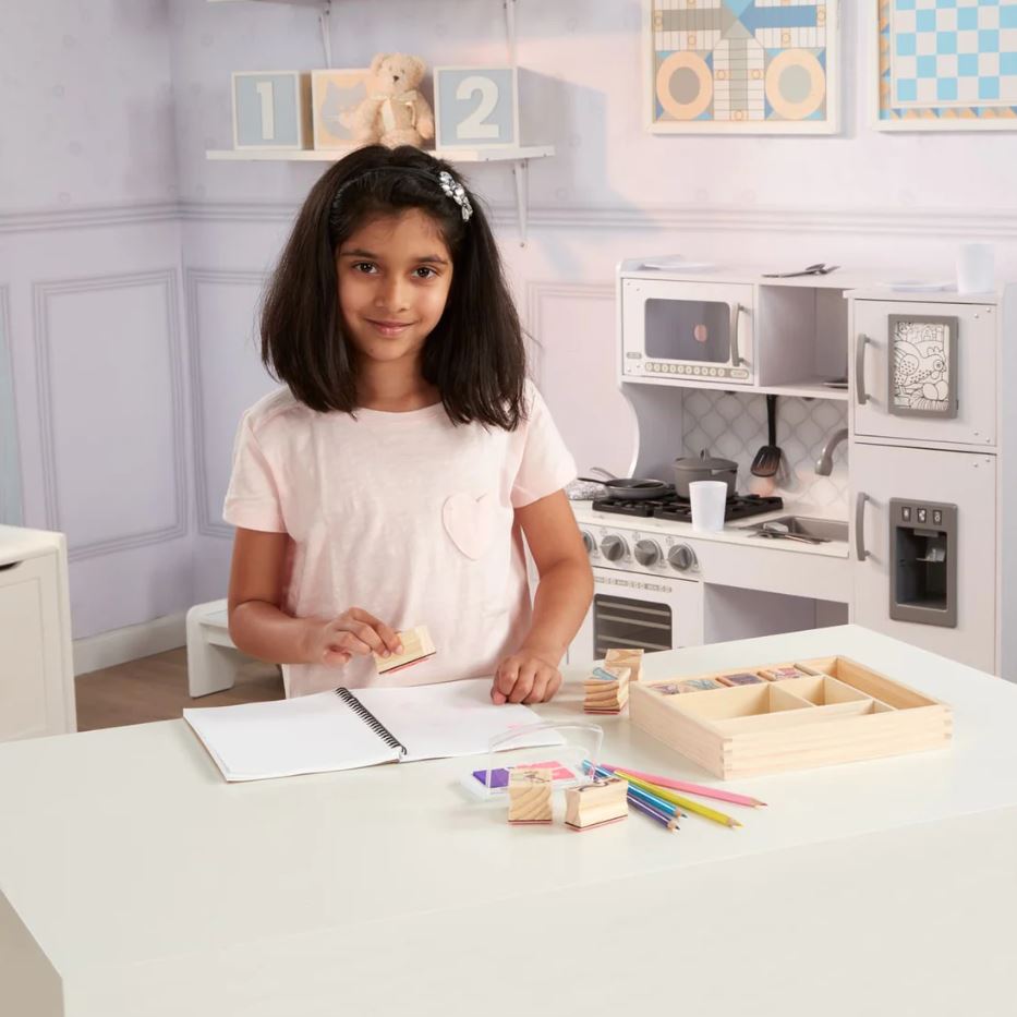 Melissa & Doug - Wooden Stamp Set - Princesses - Toyworld Aus