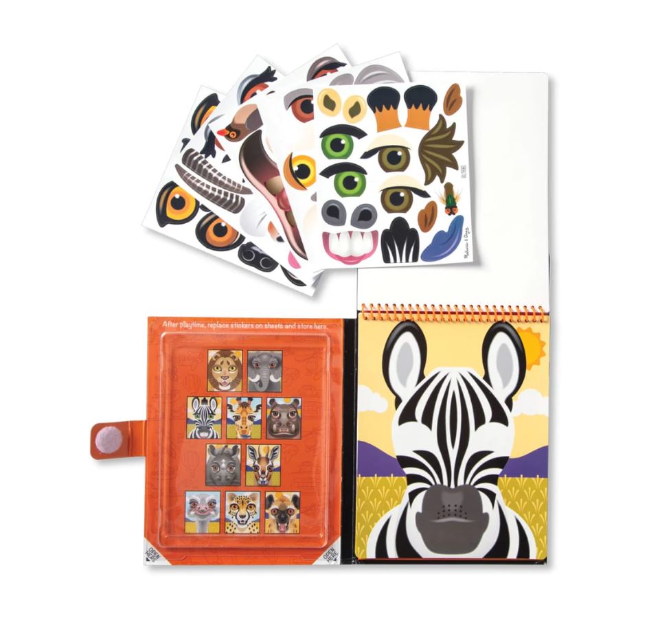 Melissa & Doug - On The Go - Reusable Sticker Pad - Safari