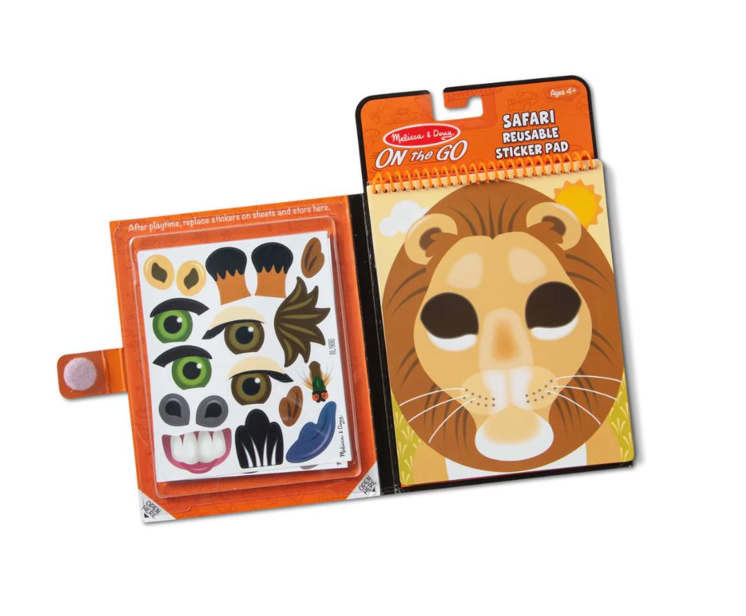 Melissa & Doug - On The Go - Reusable Sticker Pad - Safari