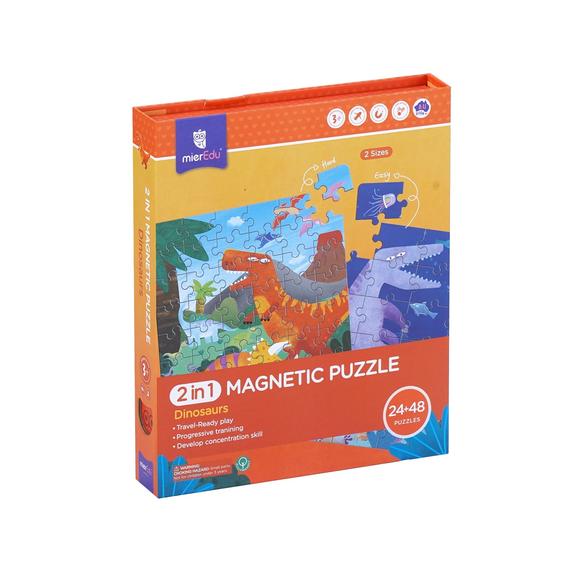 MierEdu 2-In-1 Magnetic Puzzles - Dino - Toyworld Australia