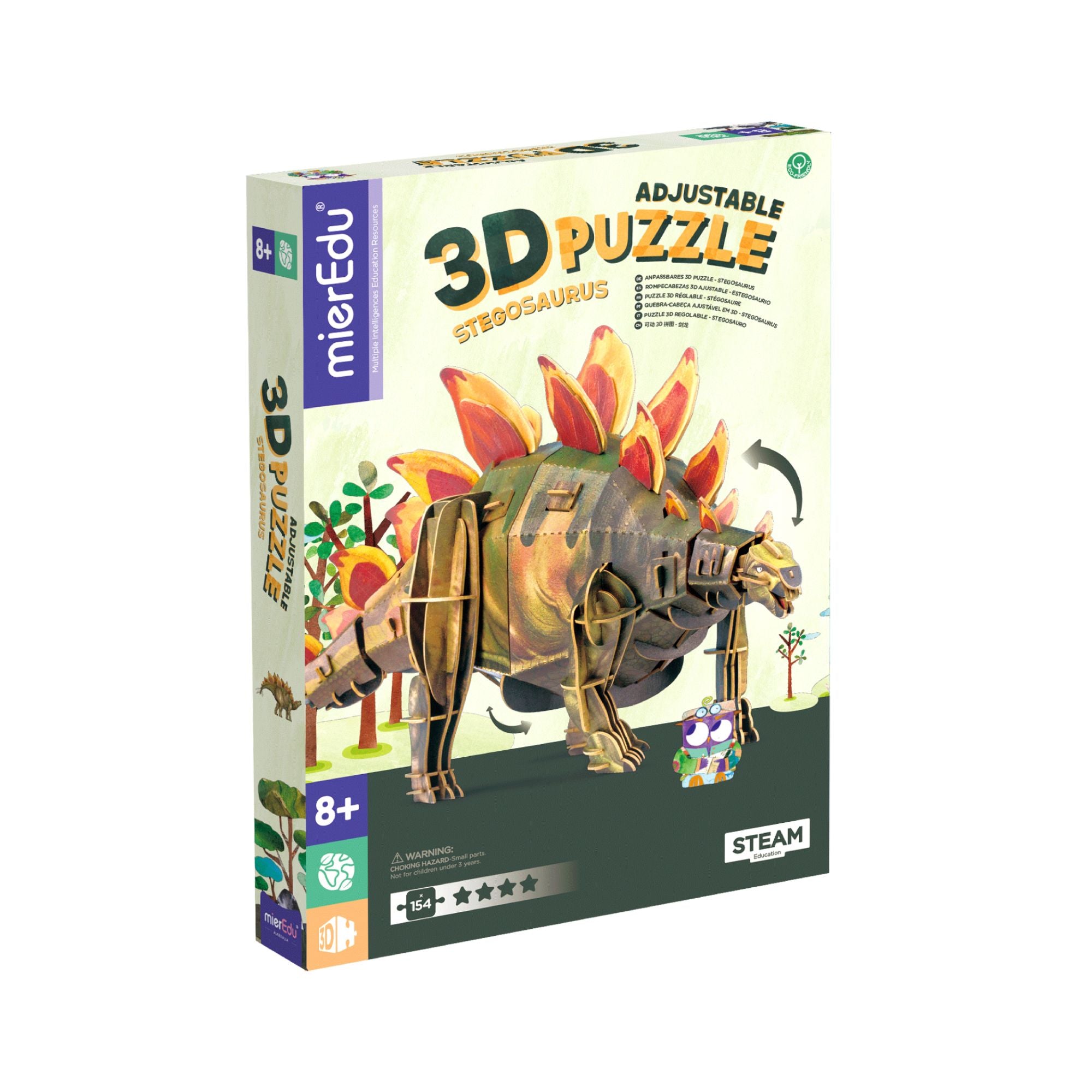 MierEdu Adjustable 3D Puzzle Stegosaurus