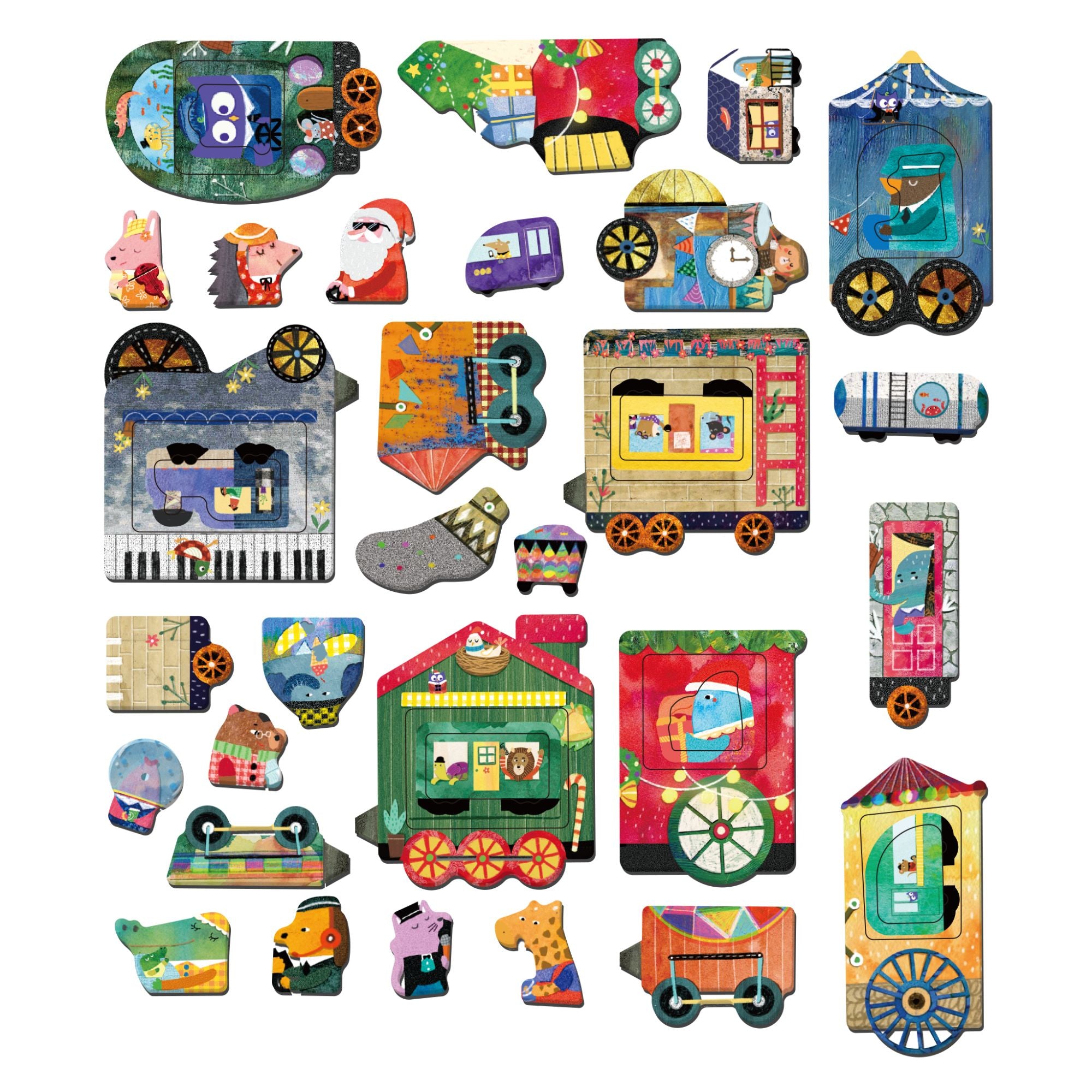 mierEdu Magnetic Puzzle Box Trains