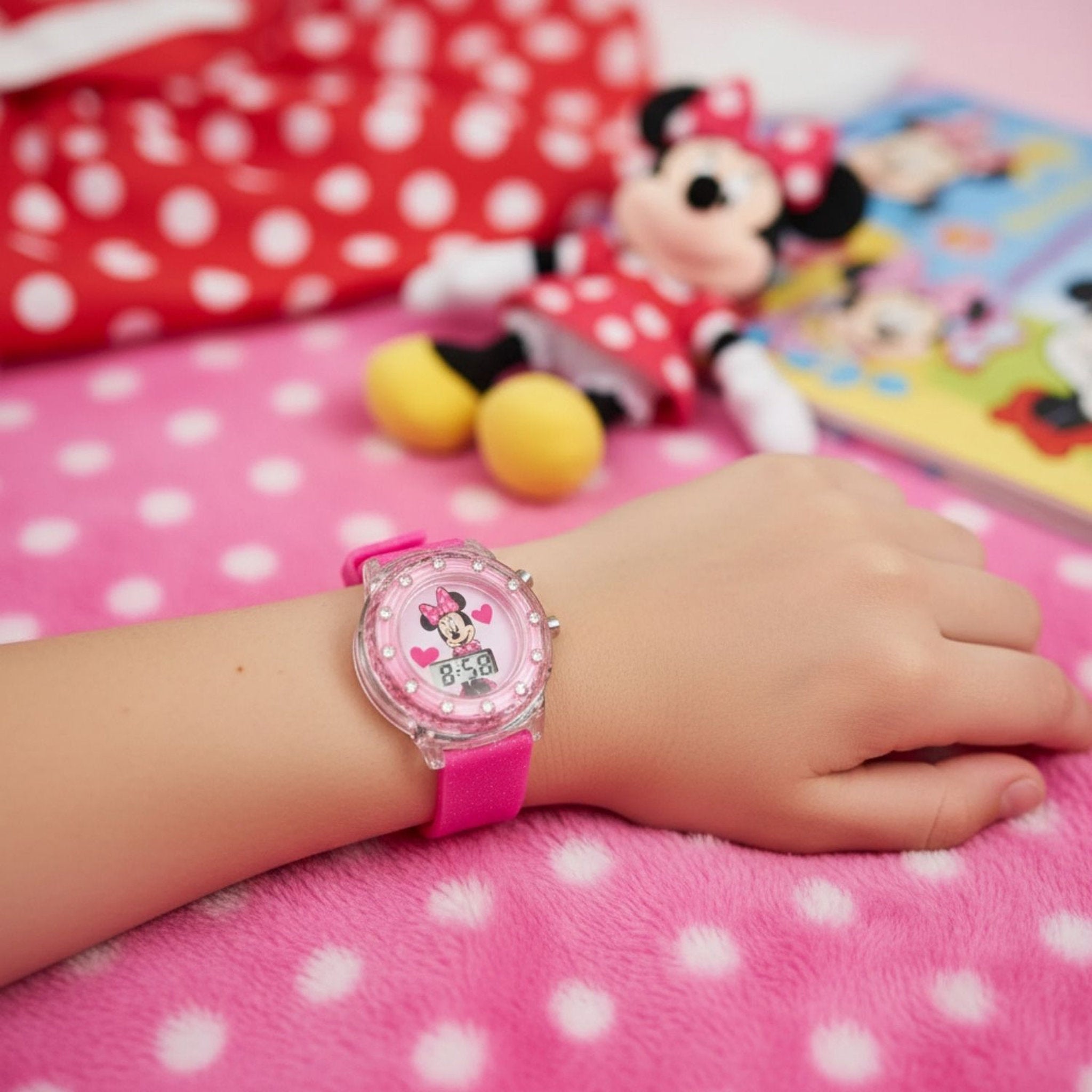 You Monkey Light Up Digital Watch - Minnie Mouse