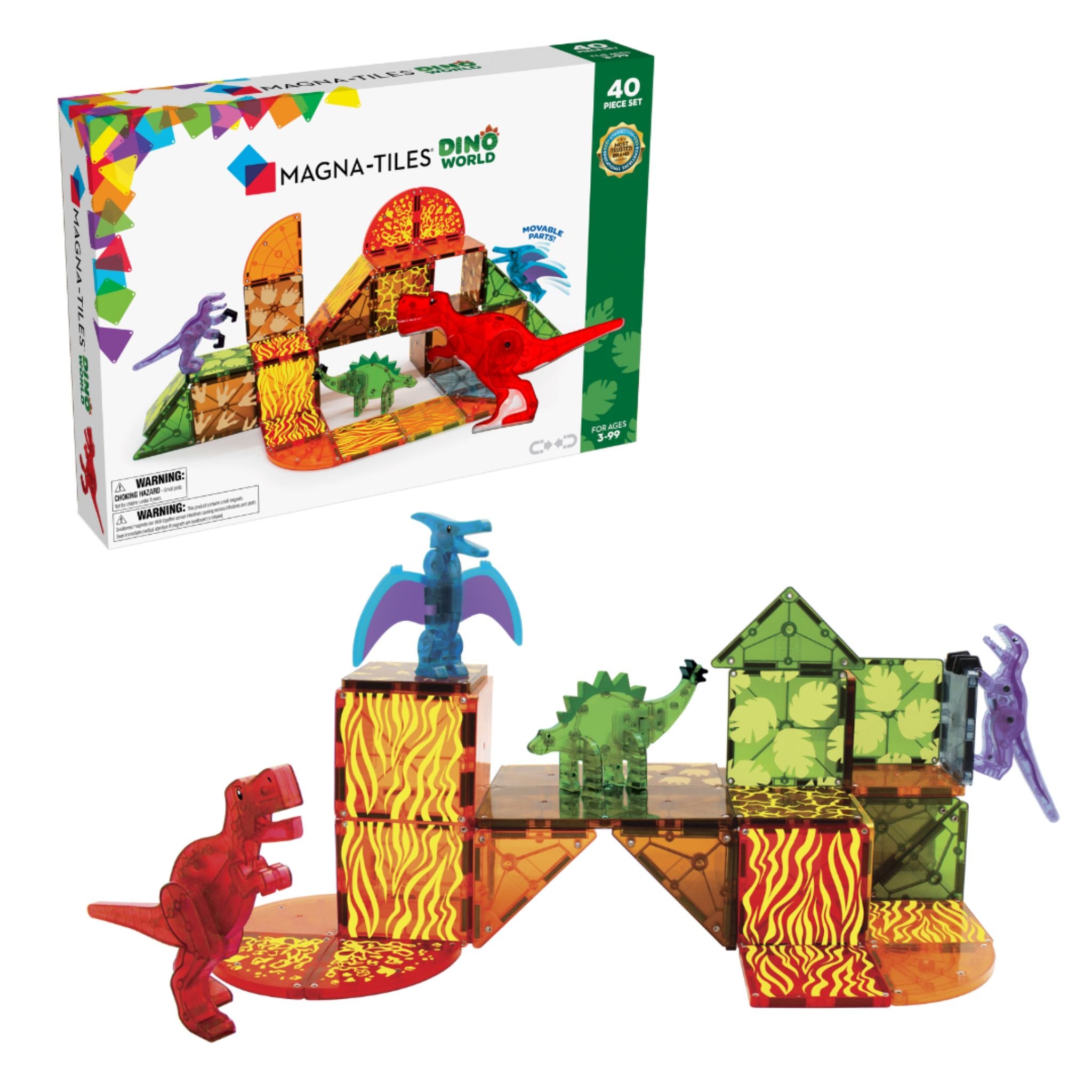 Magna-Tiles Dino World 40 Piece Set