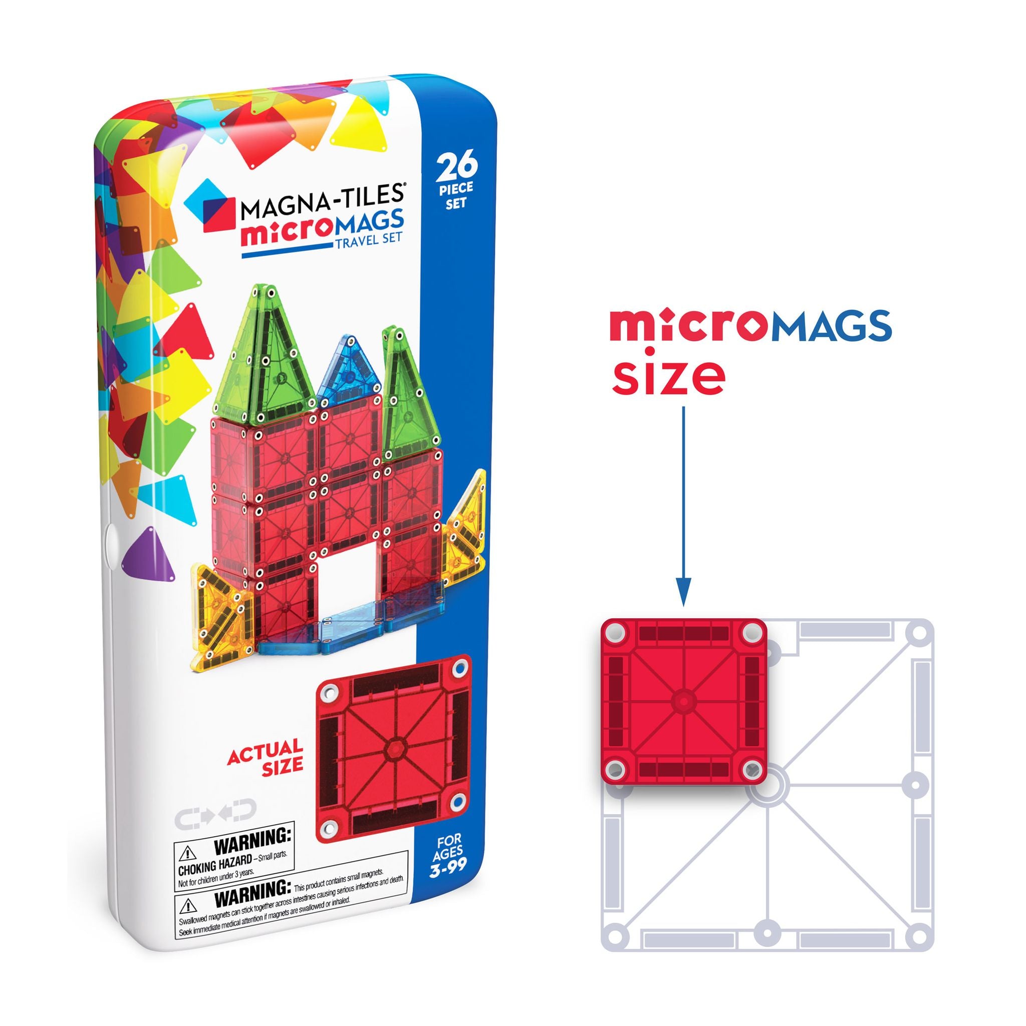 MAGNA-TILES MicroMAGS 26 Piece Travel Set