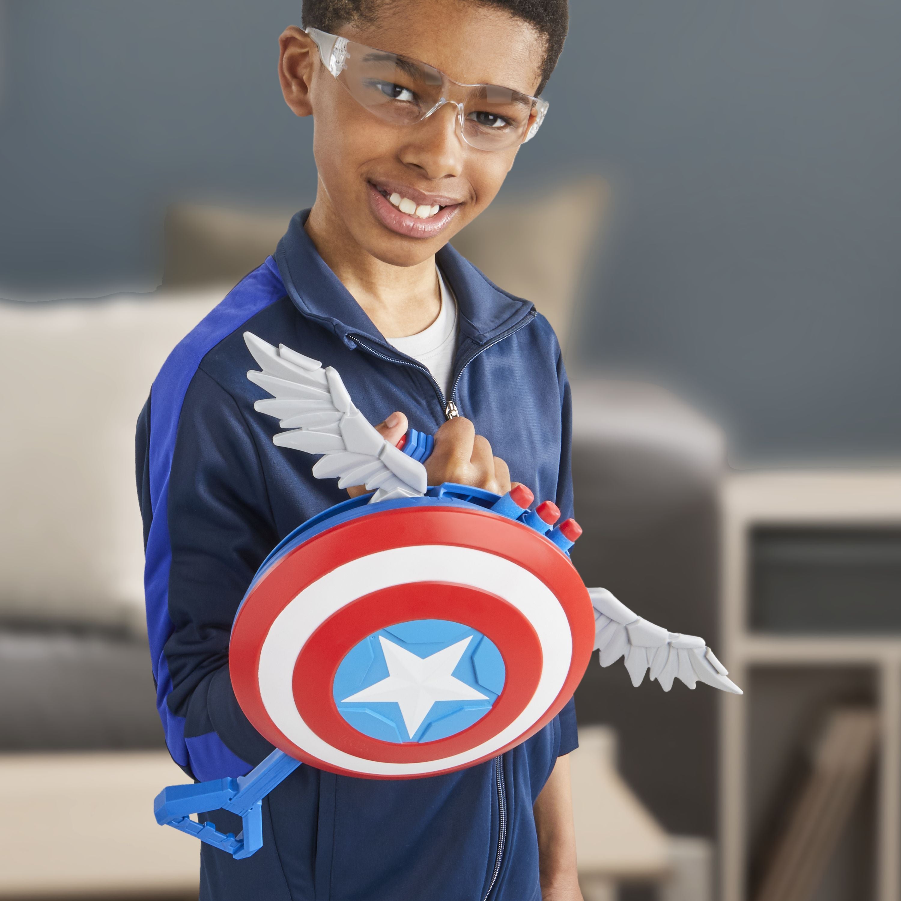 Marvel Studios Captain America Brave New World NERF Skyshot Blaster - Toyworld Australia