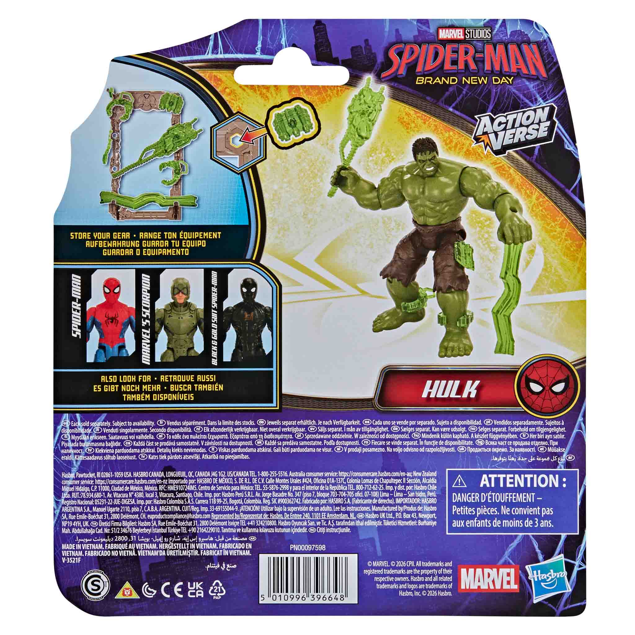 Marvel Spider-Man Brand New Day ActionVerse Hulk Figure