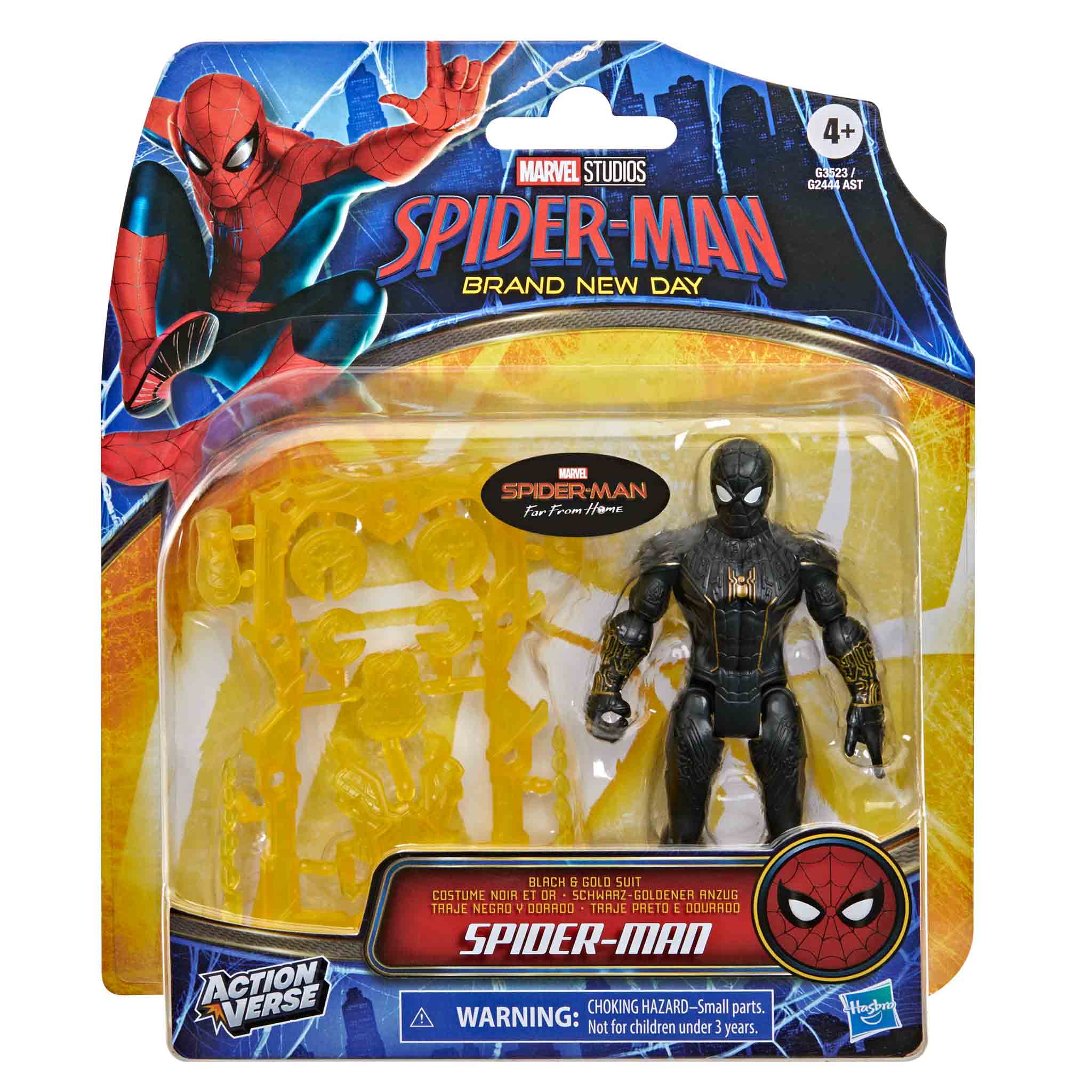 Marvel Spider-Man Brand New Day ActionVerse Black & Gold Suit Spider-Man Figure