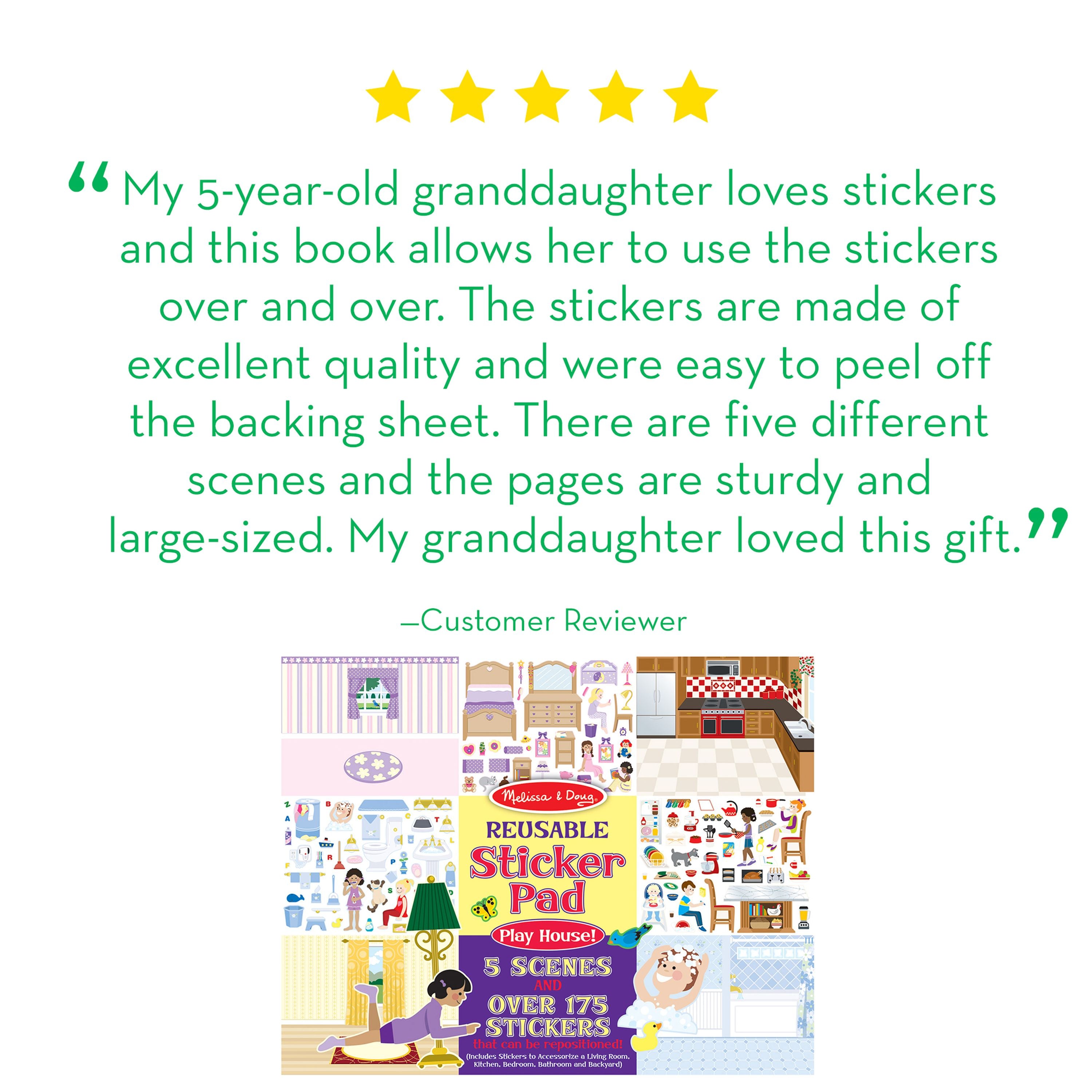 Melissa & Doug Reusable Sticker Pad - Play House