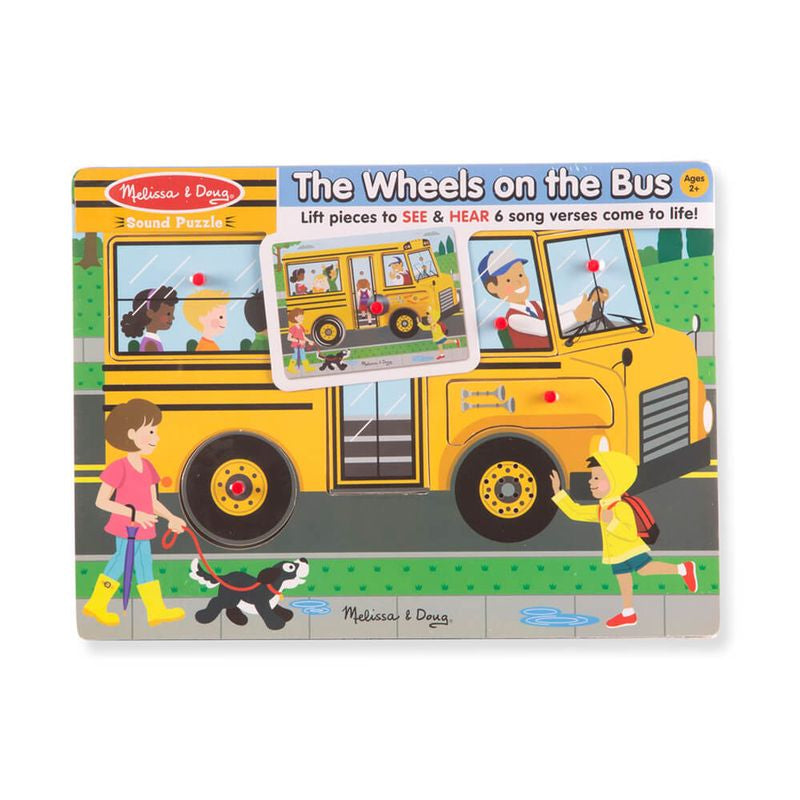 MELISSA & DOUG - SEE & HEAR SOUND PUZZLE - THE WHEELS ON THE BUS