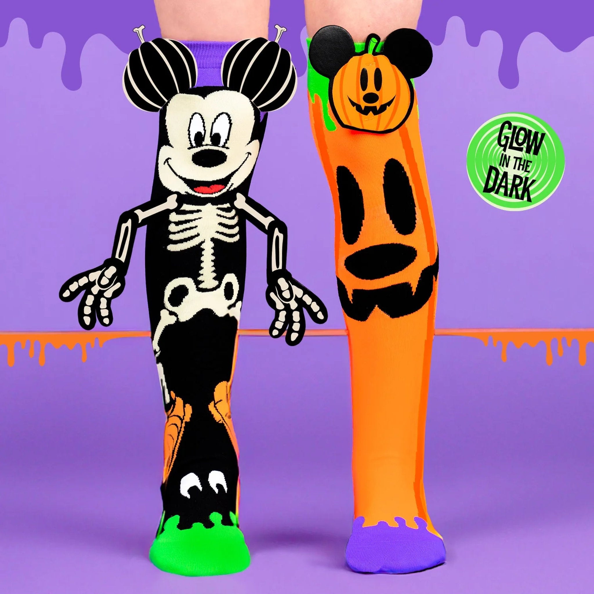 MADMIA Mickey Glow In The Dark Adult Socks