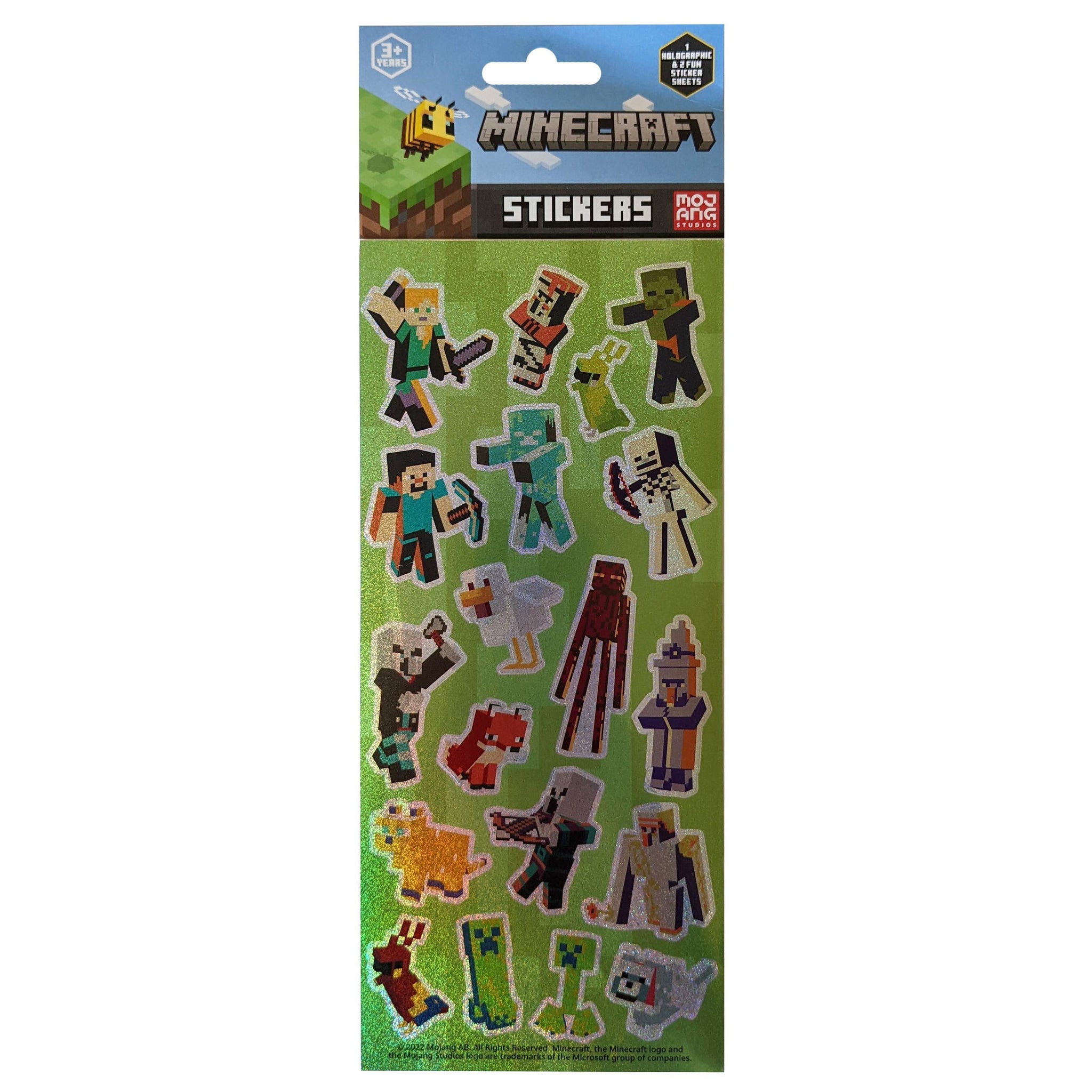 Minecraft Holographic Stickers 3 Pack – Toyworld Australia