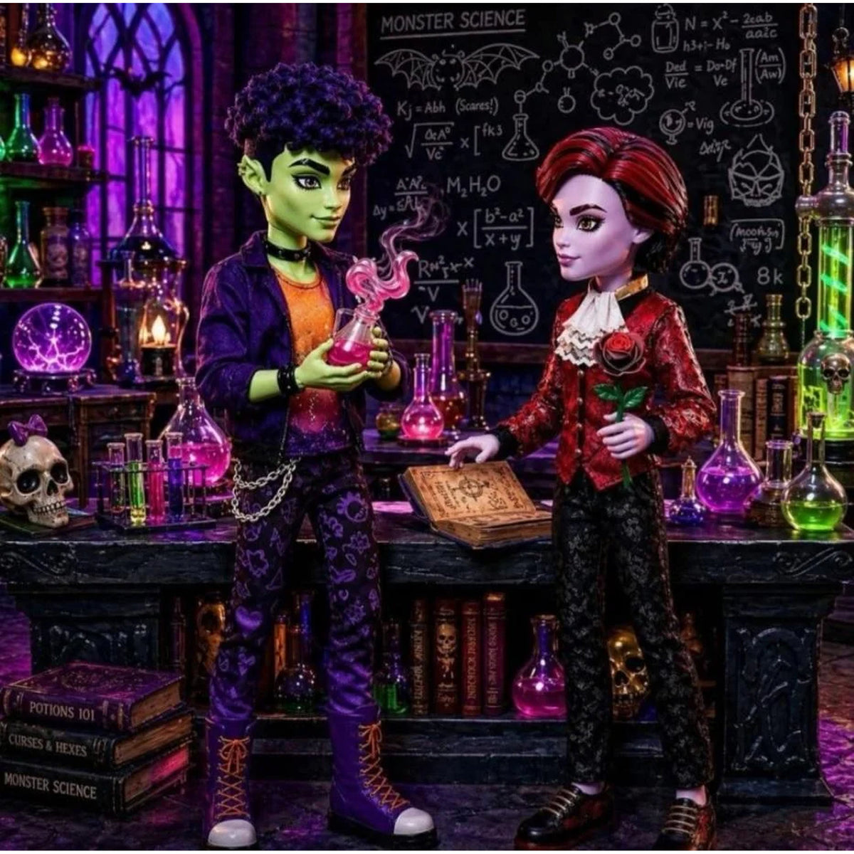 Monster High Kieran Valentine and Spelldon Cauldronello Dolls 2-Pack