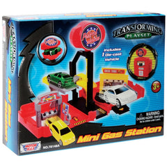 MOTOR MAX MINI TRANSFORMING PLAYSET WITH CAR ASSORTED STYLES