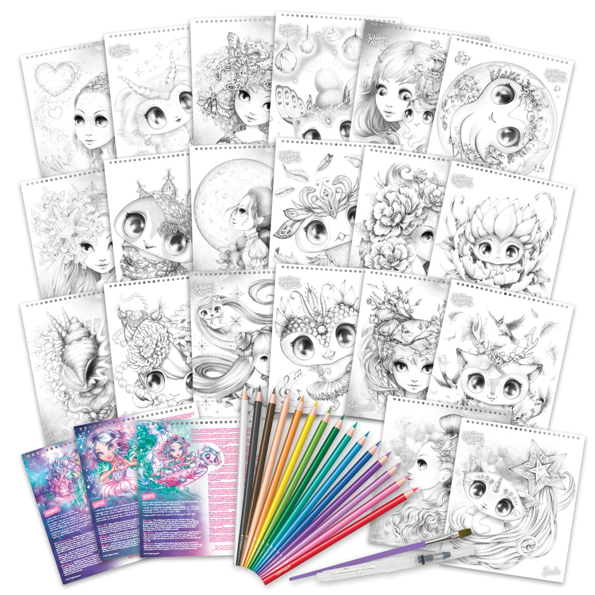 Nebulous Stars Watercoloring Book Set