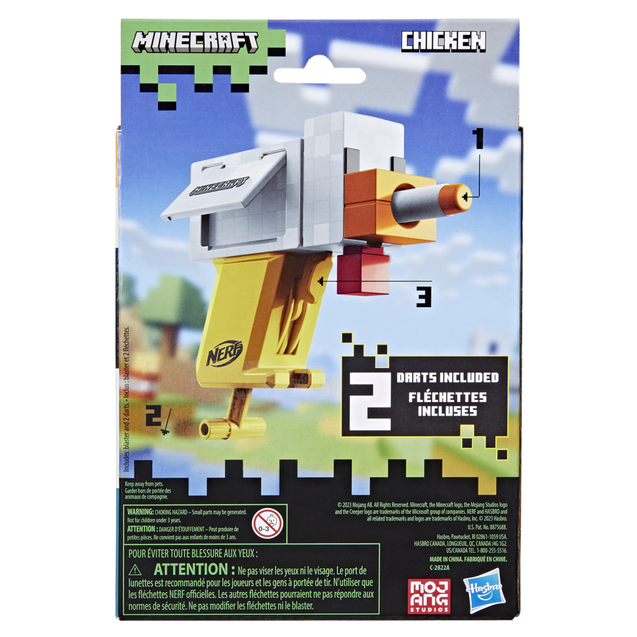 NERF Microshots Minecraft -Chicken - Toyworld Australia