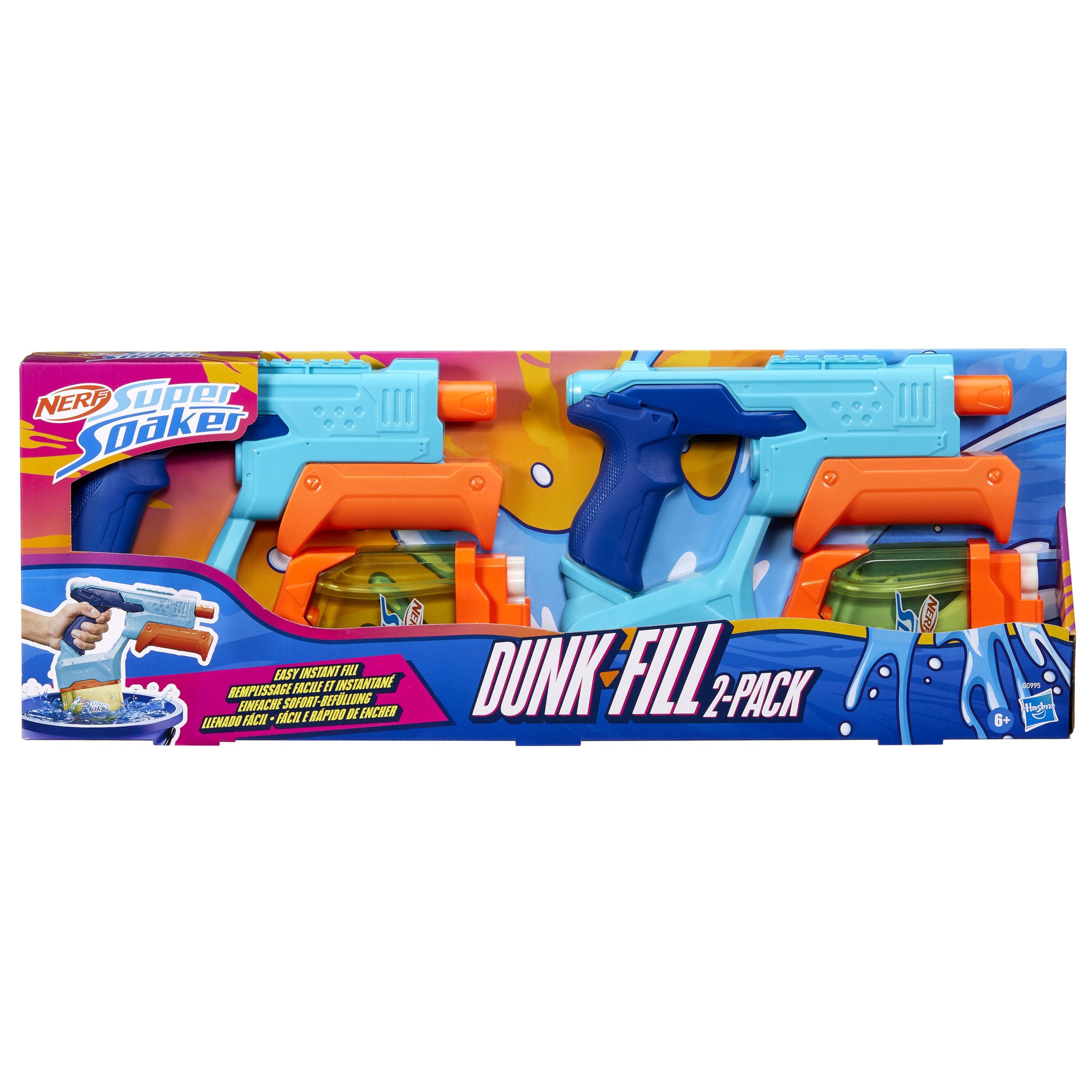 NERF Super Soaker Dunk-Fill 2 Pack Water Blaster