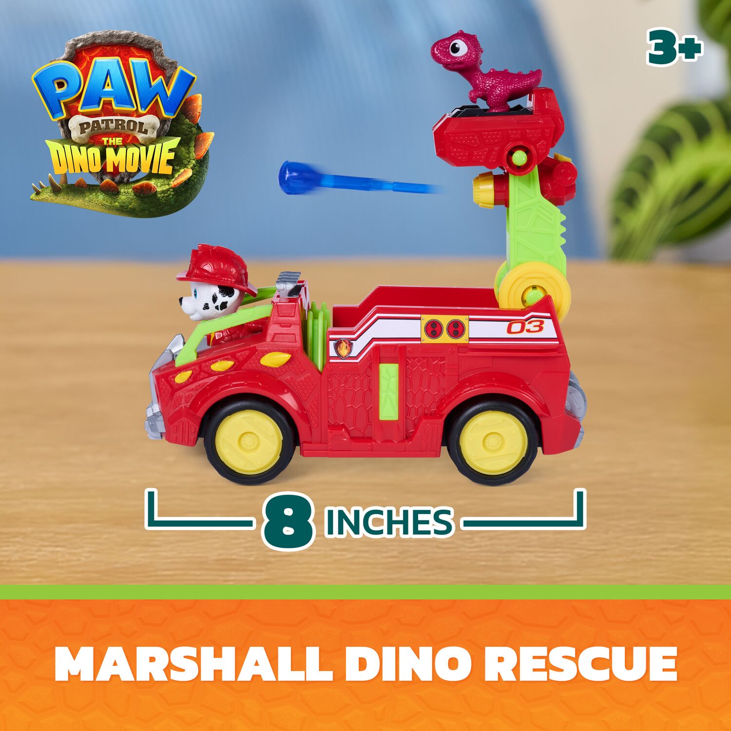 PAW Patrol The Dino Movie Marshall Dino Rescue Fire Truck