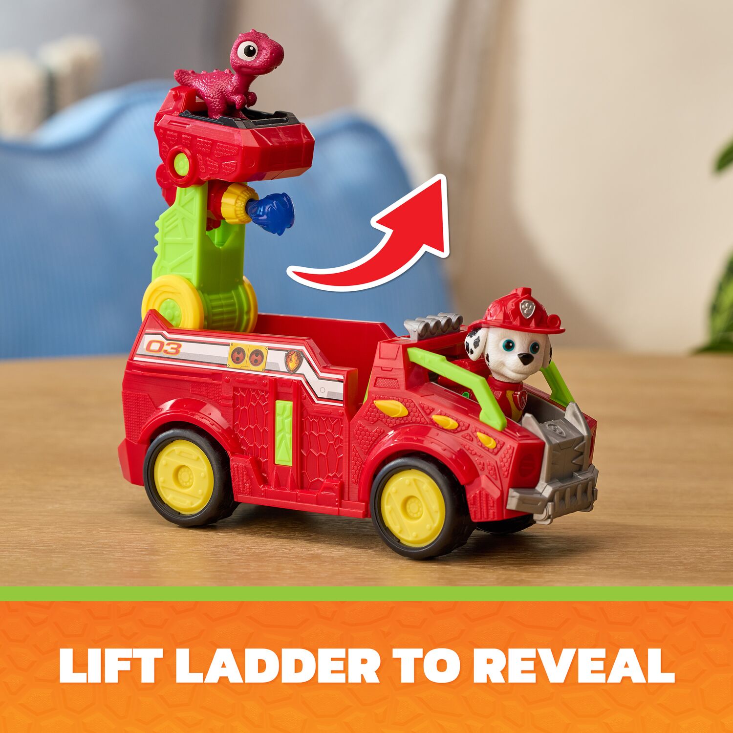 PAW Patrol The Dino Movie Marshall Dino Rescue Fire Truck