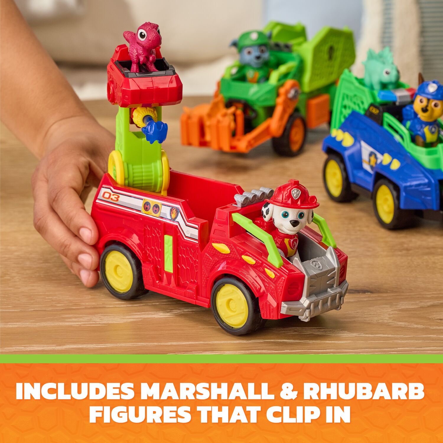 PAW Patrol The Dino Movie Marshall Dino Rescue Fire Truck