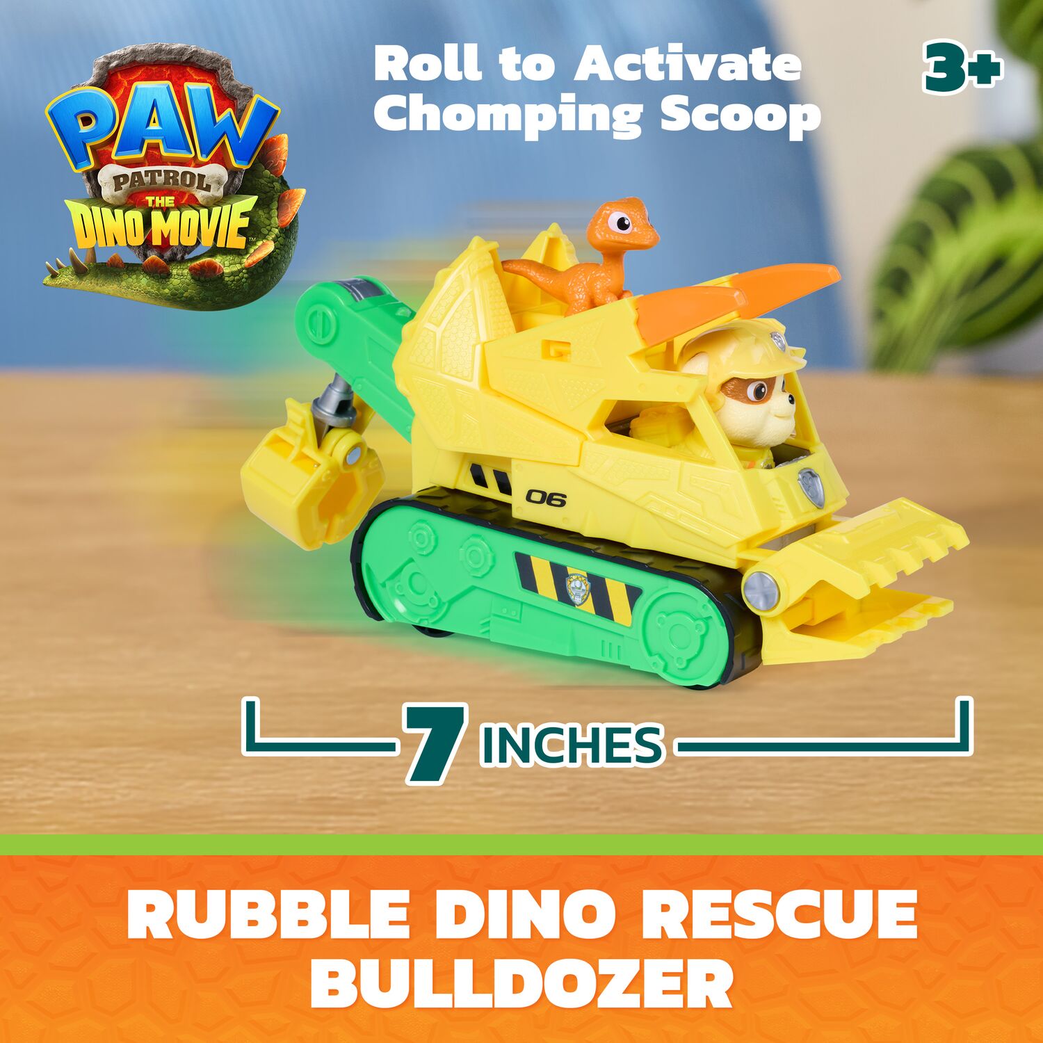 PAW Patrol The Dino Movie Rubble Dino Rescue Bulldozer