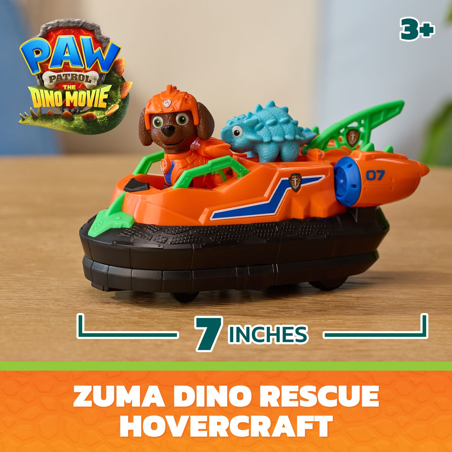 PAW Patrol The Dino Movie Zuma Dino Rescue Hovercraft