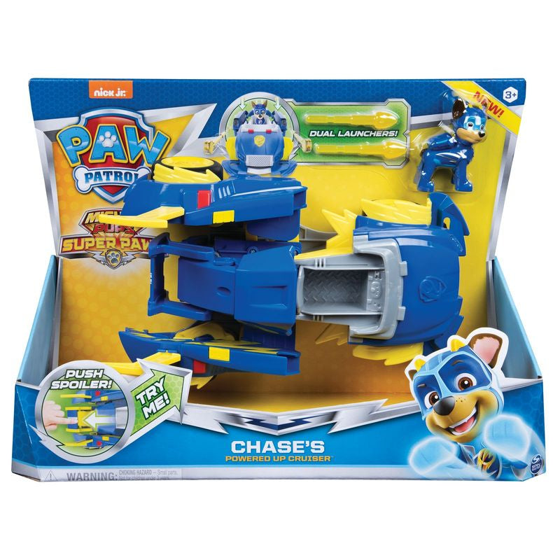PAW PATROL SUPER PAWS POWER CHANGING VEHICLE CHASES POWERED UP CRUSIER