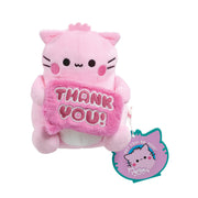 Pembe the Pink Cat 7 Inch Plush - Thank you