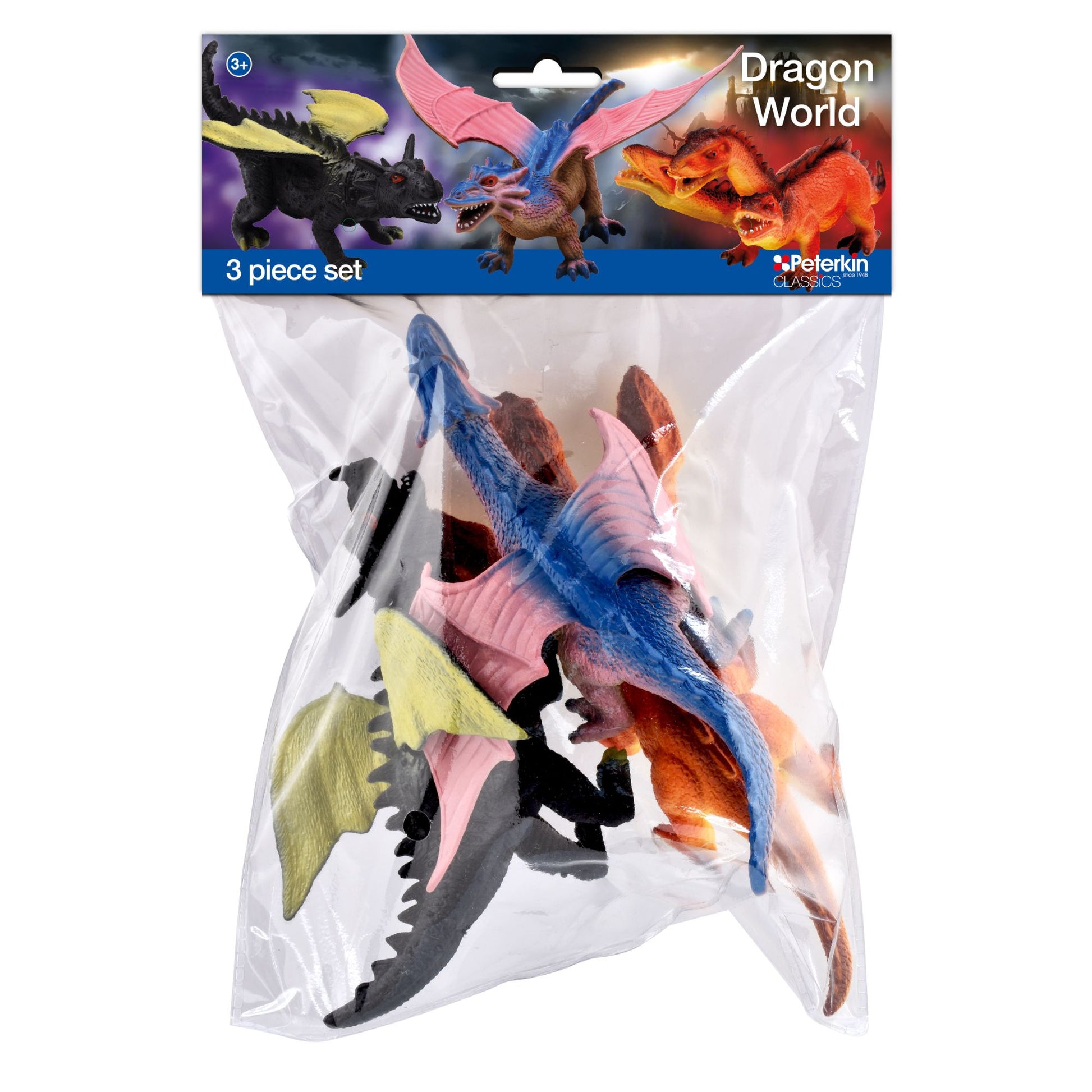 Peterkin Classics Dragon World 3 Piece Figure Set - Toyworld Australia
