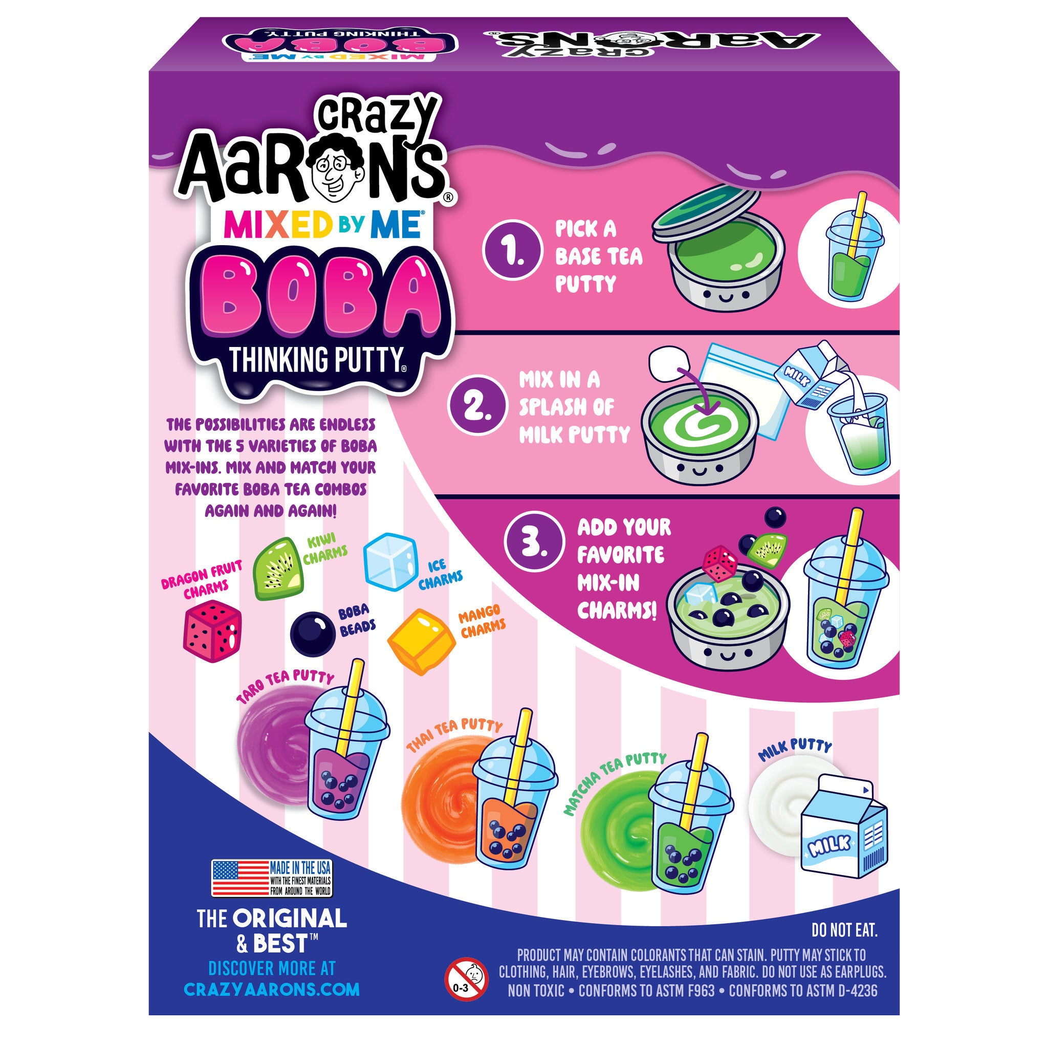 Crazy Aaron's Mixed by Me BOBA  Tea - Thinking Putty Kit