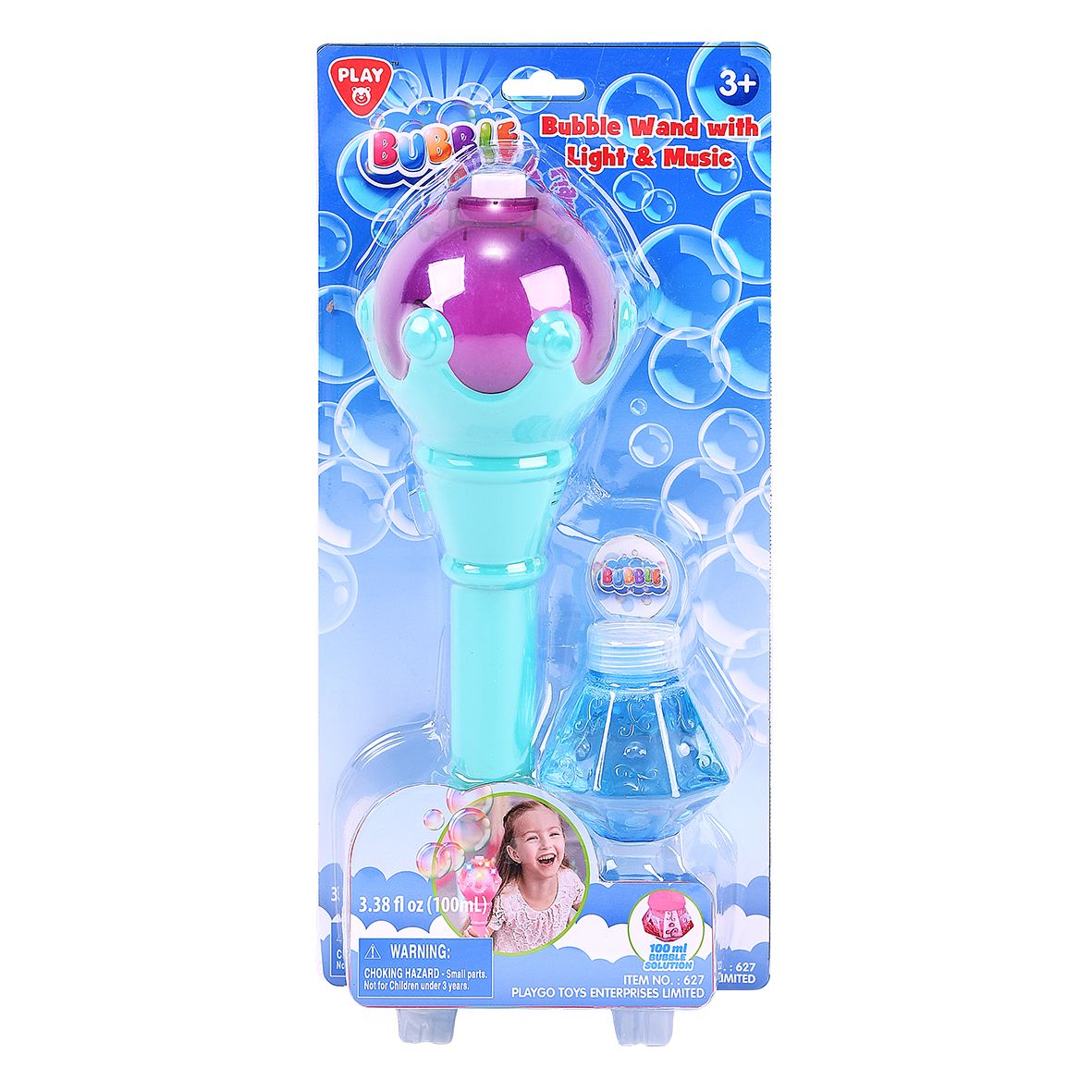 Playgo Toys Battery Operated Bubble Wand With Light & Music