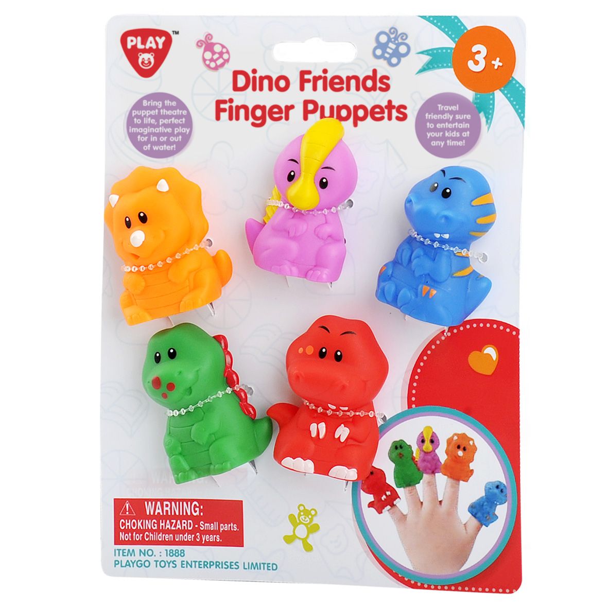 Playgo Toys Dinosaur Finger Puppets
