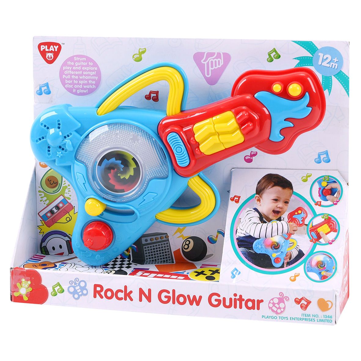 Playgo Toys Battery Operated Rock N Glow Guitar