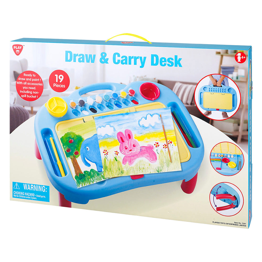 Playgo Toys Draw & Carry Desk 19 Pieces