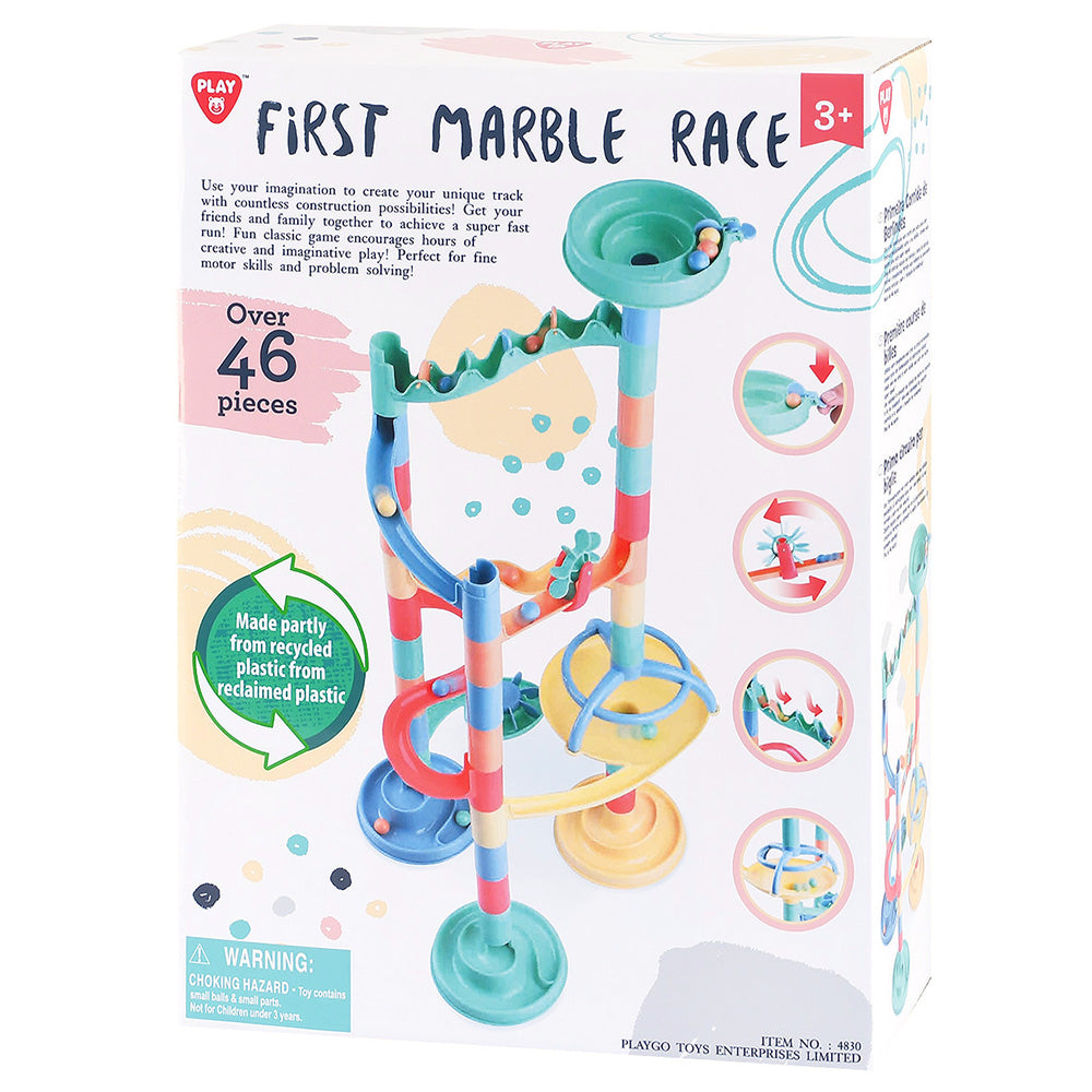 Playgo Toys Recycled Material 1st Marble Race 46 Piece