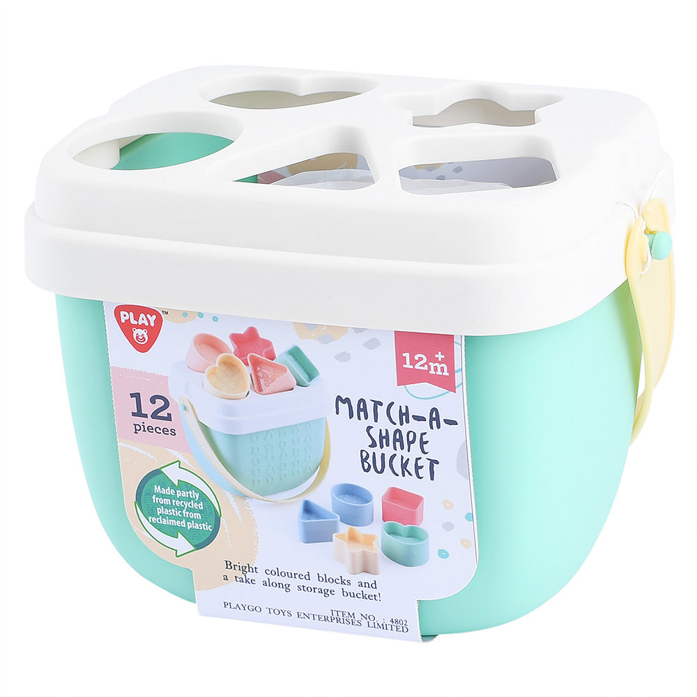 Playgo Toys Recycled Material Match-A-Shape Bucket