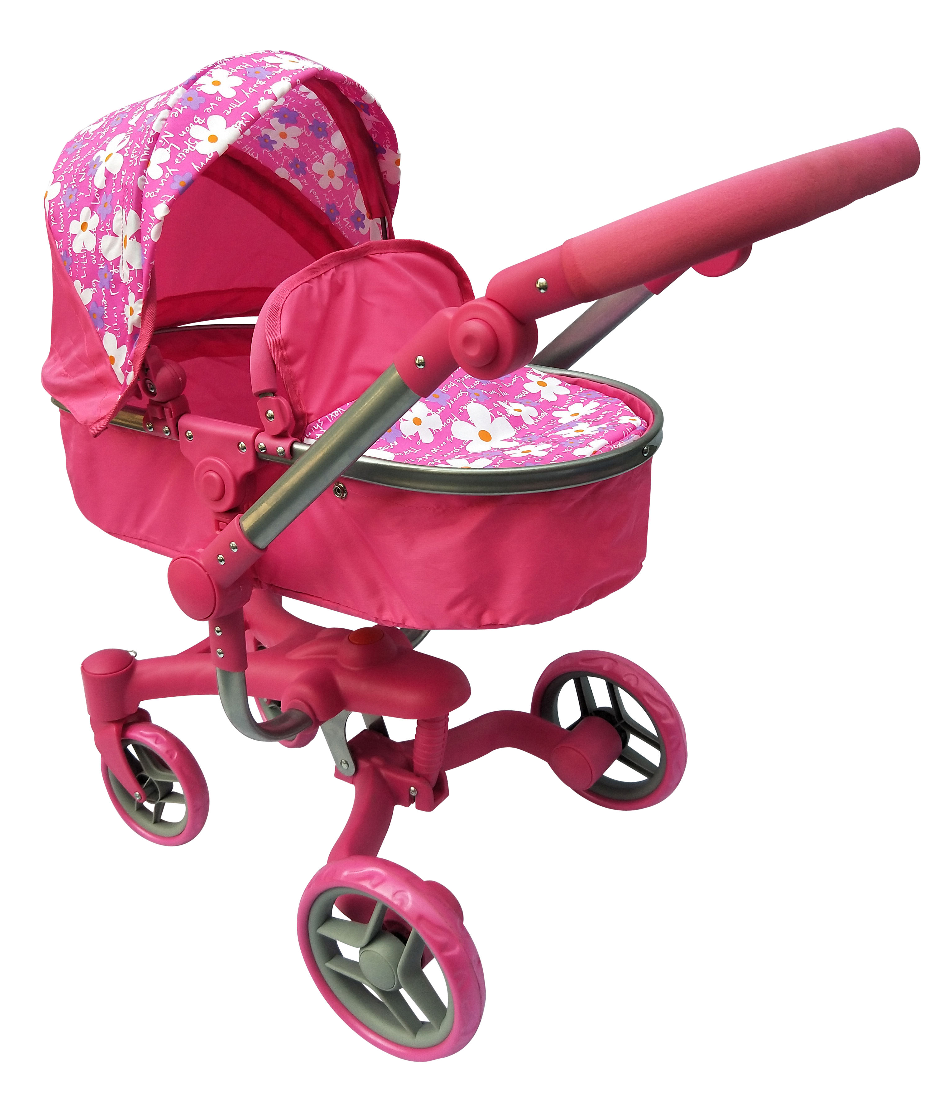 Playworld 2-In-1 Dolls Deluxe Pram