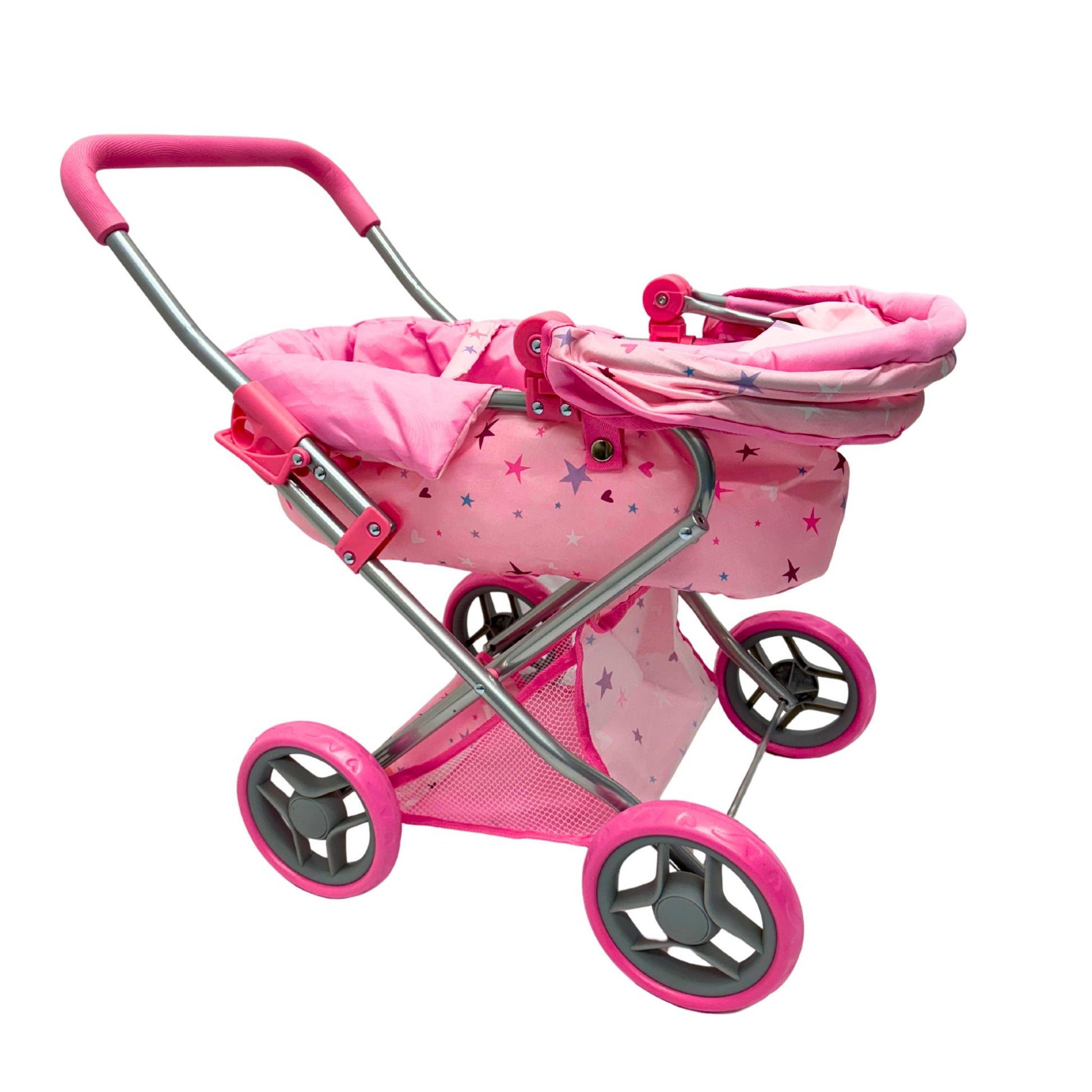 Playworld Doll Pram Medium Pink - Toyworld Australia
